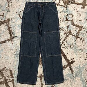 Vintage Cross Colours Double Knee Carpenter Jeans Size 34x31 Baggy 90s Y2K